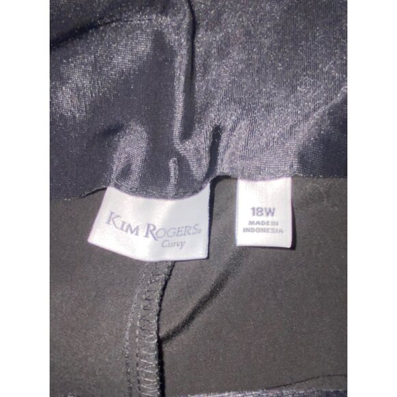 Kim Rogers Curvy Women's Black Pants Size 18W Made In Indonesia - Picture 3 of 12